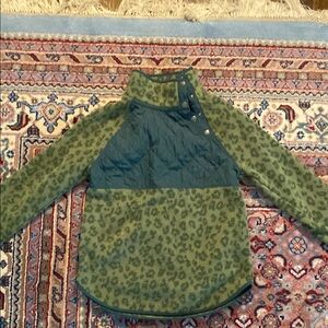 JCrew Green Leopard Print Jacket